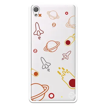 

WP018 Space costume drawing stand case for Sony Xperia XA
