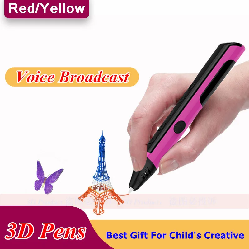 

Newest 3D Drawing Pen Can Speaking 3D Pens For Children's New Year Gifts 1.75mm Free 3D Plastic Creative Gift For Kids Painting