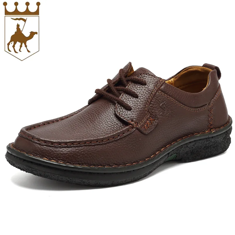 

BACKCAMEL Business Men's First Layer of Leather Handmade Civil Servant Shoes High Quality Geniune Leather Size38-44