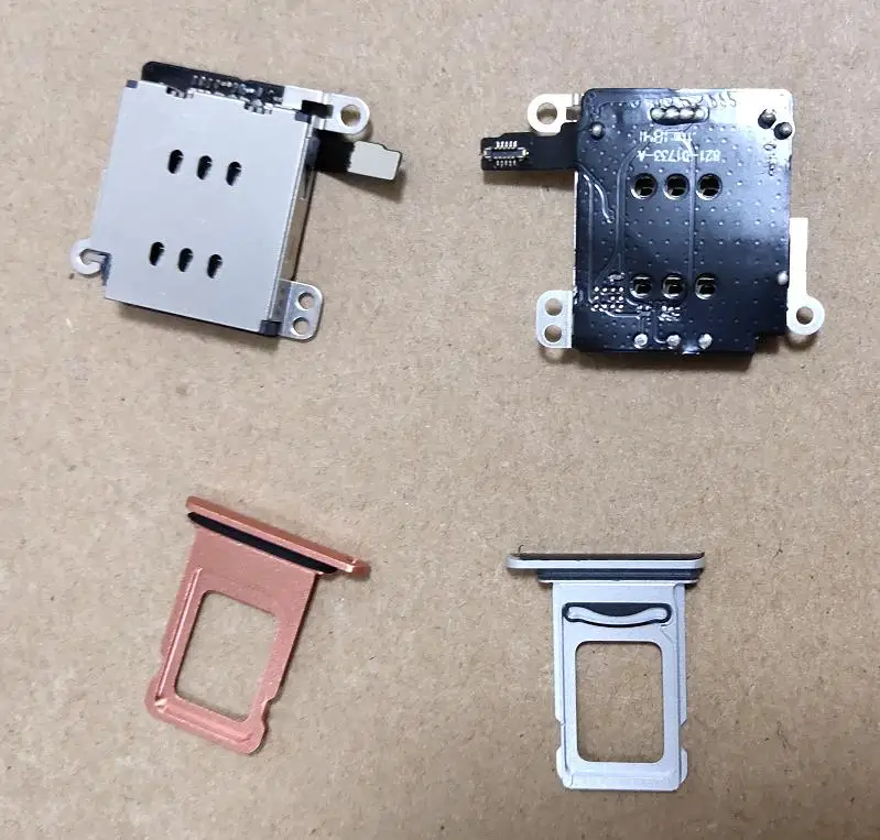 

10sets/lot=20pcs Dual SIM Card reader flex cable + SIM tray Holder Slot for iPhone XR SIM Card Adapter Replacement