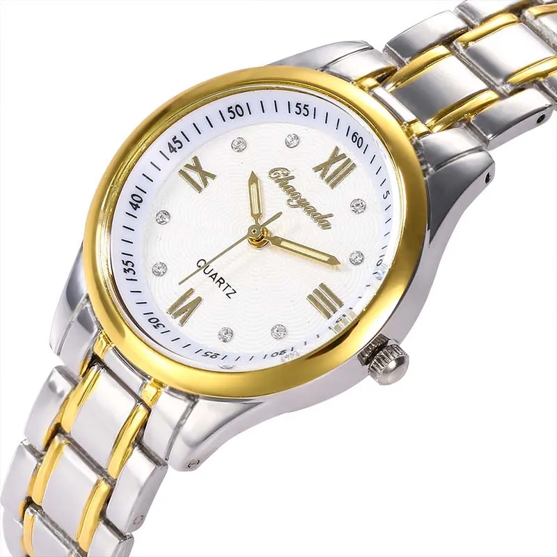 Новый Модные парные часы классический для мужчин и женщин бизнес сталь кварцевые наручные часы минималистский Молодежные часы распродажа