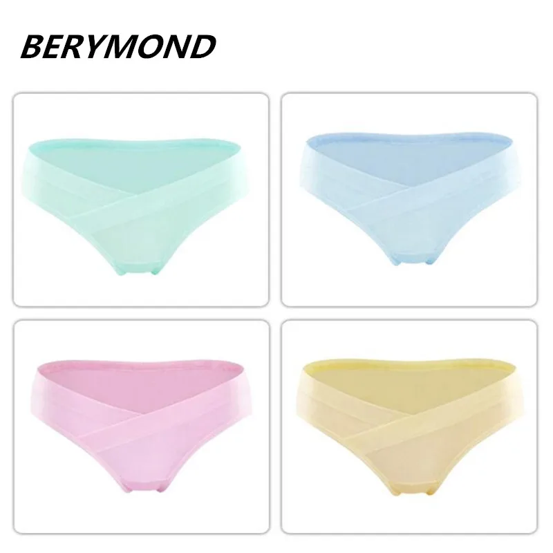 4Pcs/Lot U Shaped Low Waist Maternity Underwear Maternity Panties