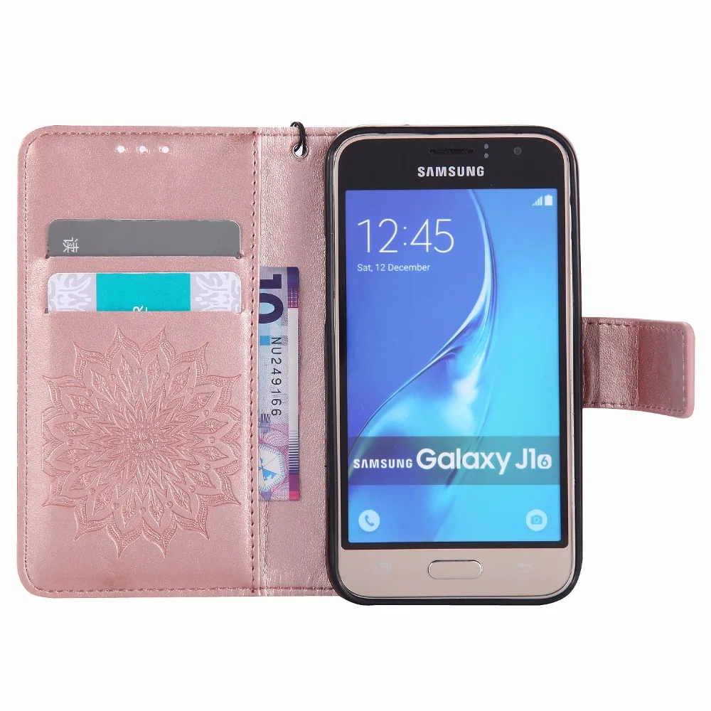 Чехол для Samsung Galaxy J1 2016 мягкий силиконовый и Роскошный кожаный флип чехол J 1 6 Mini