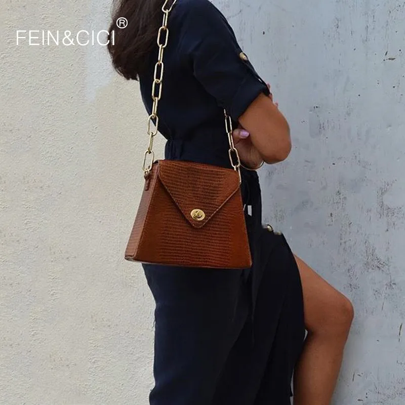 

Flap chains bag women print alligator leather bag handbag luxury brand fashion lady quilted messenger handbag 2018 new drop ship