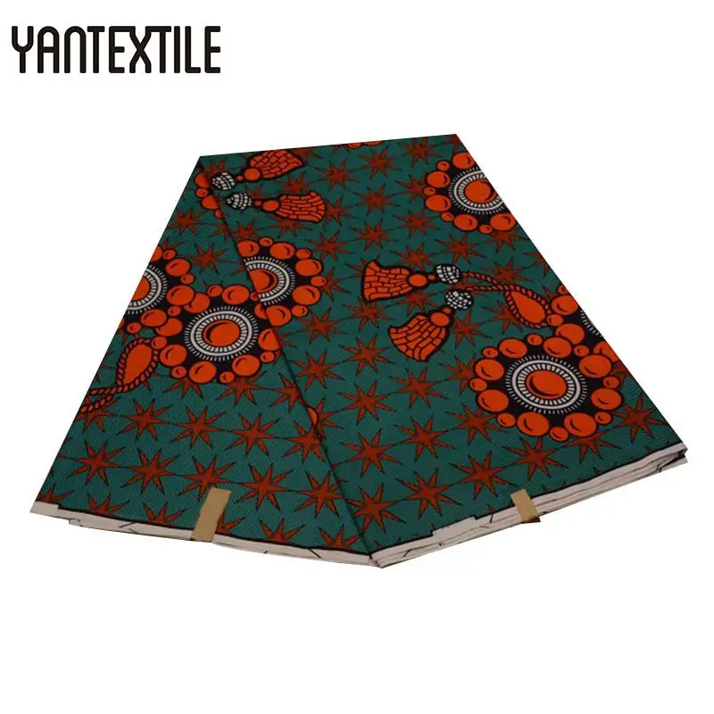 

YANTEXTILE New Ankara Fabric African Real Wax Print Tissu Africain 6 Yards Veritable Wax African Batik Fabric For Wedding Dress