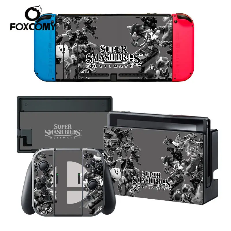  Custom Man Vinyl Console Cover For Super Smash Bro s 5  For Nintend Switch Skin Stickers Controller Protective For NS Switch 
