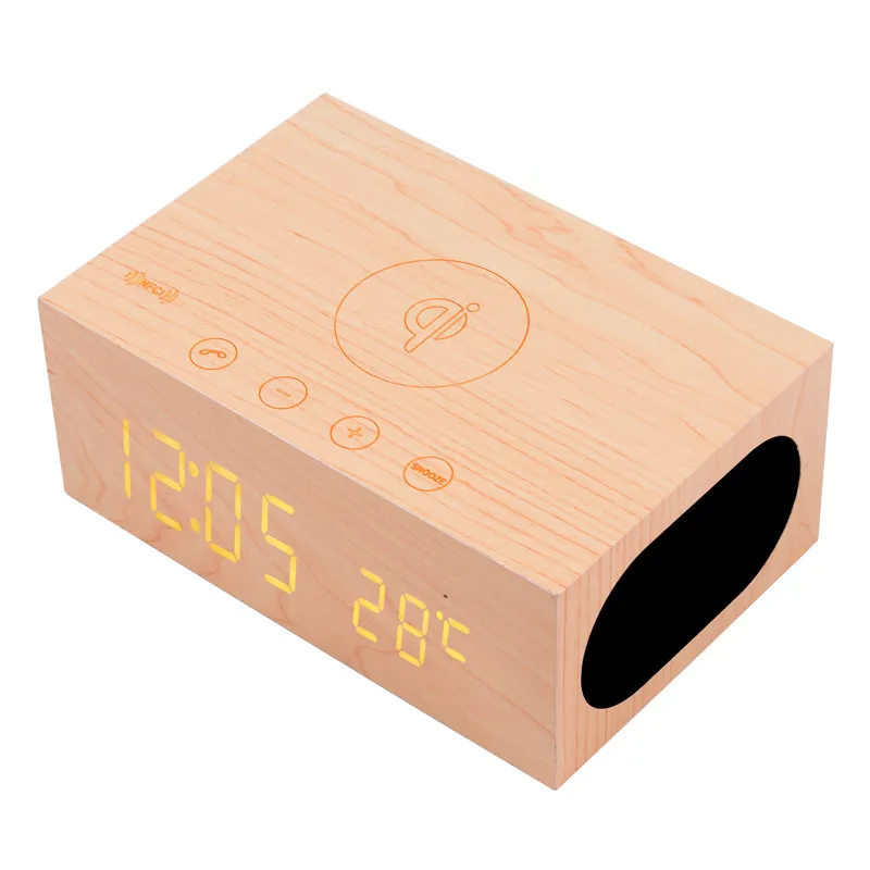 

X5 NFC High Tech Wireless Bluetooth4.0 Speaker Dual USB Wooden Design Speaker Alarm Clock