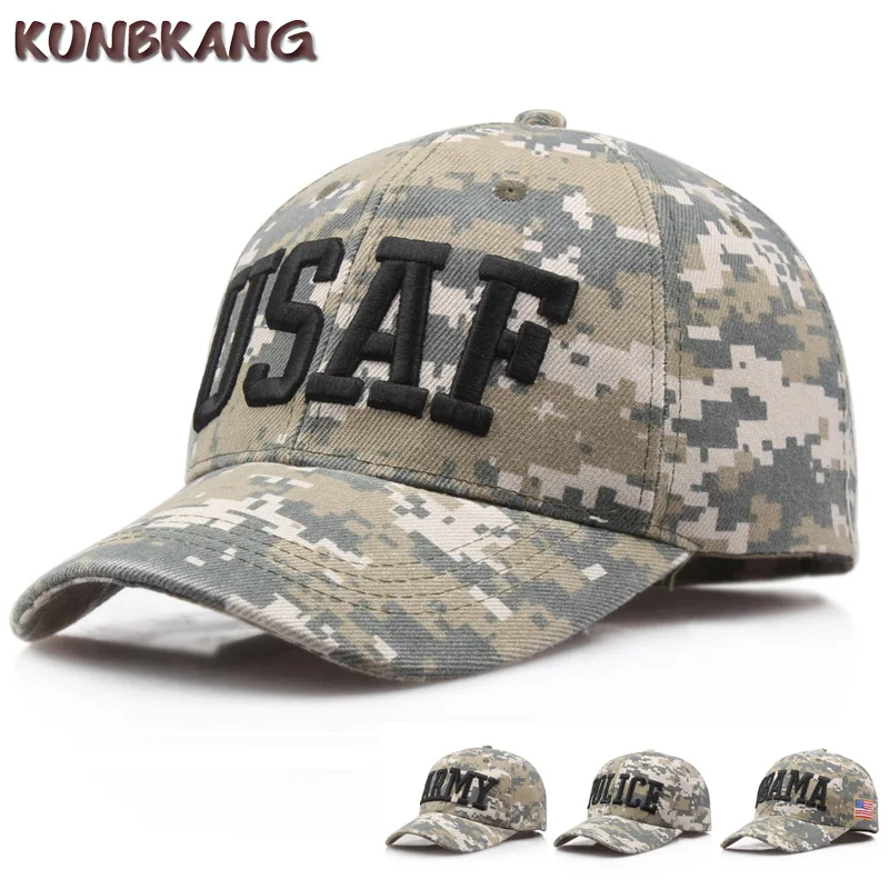 

New US Camouflage Army Baseball Cap Men POLICE OBAMA Snapback Hat Bone Casquette Male Summer Sports Tactical Snapback Cap Gorras