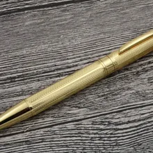 Высококачественная хромированная шариковая ручка из нержавеющей стали золотого цвета для студентов