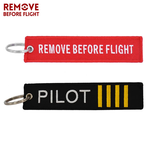 Remove Before Flight байкерские брелок сердцебиение Чемодан тег portachiavi вышивка брелок chaveiro для мотоцикла брелки для ключей комплект из 2 предметов - Название цвета: 2PCS