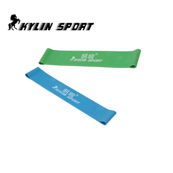 

green and blue combination latex resistance bands workout excercise pilates yoga bands loop wrist ankle elastic belt