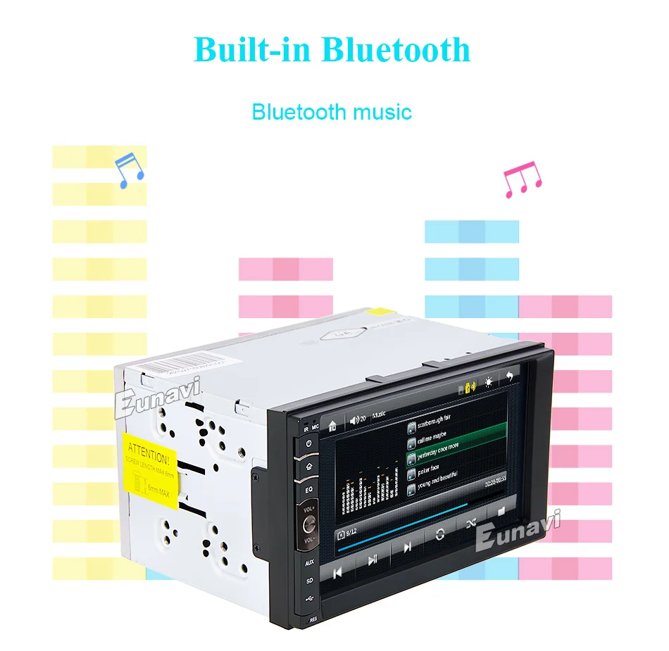 Clearance Eunavi 2 DIN Car radio / GPS / MP3 / mp5 / usb / sd / player Bluetooth Handsfree Rearview after Touch screen hd system Radio BT 4 Clearance Eunavi 2 DIN Car radio / GPS / MP3 / mp5 / usb / sd / player Bluetooth Handsfree Rearview after Touch screen hd system Radio BT 4