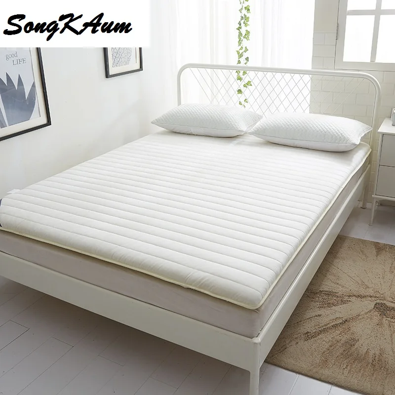 Best SongKAum 6cm Thickening Cotton Cover Polyester Fiber Filling Foldable 0.9 1.0 Meters Mattress Double 1.5 1.8Meters Bed Pad