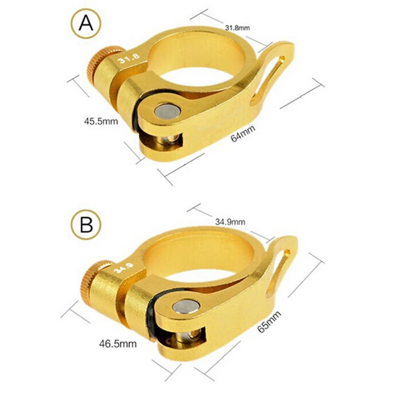 Алюминий сплава Quick 28,6 мм 31,8 мм 34,9 мм MTB велосипед Велоспорт седло Подседельный штырь зажим Quick Release QR Стиль велосипед Запчасти