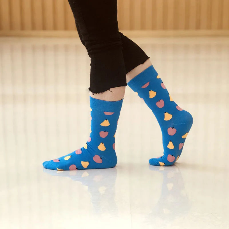 [EIOISAPRA] красочные смешные мужские носки с фруктовым принтом модные дивертионы счастливые носки бизнес креативный большой размер Calcetines Sox