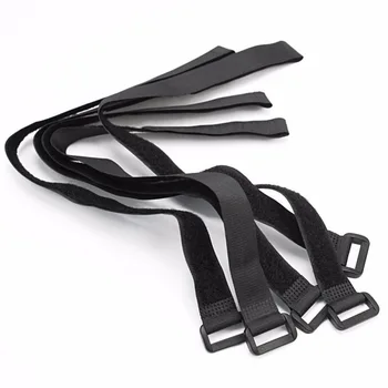 

10pcs Black Reusable Nylon Self Adhesive Hook and Loop Cable Cord Ties Tidy Straps TV Organiser 45/60/80/100cm Length 2cm Width