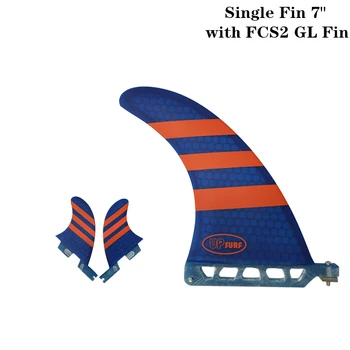 

Surf longboard fin 7 inch Surf 7 inch Fin with FCS2 GL Fibreglass in Surfing single Fin with FCS2 GL Red/Blue color