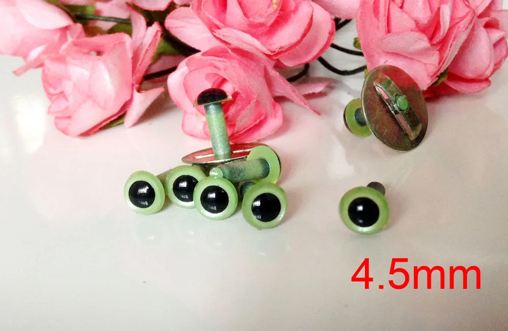 Free Ship4.5mm Green Color Japanese Hand Painted Safety Cats Plastic Eyes With Washer - 50 Pairs personalized nameplate cat collar safety custom cat collars necklace free engraved id name tag for puppy kitten cats accessories