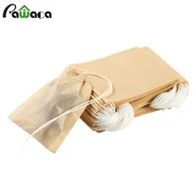 FILTER-PAPER Bags Tea-Bag Infuser Herb Drawstring Wood Loose Tea 100pcs/Lot for 3-Sizes