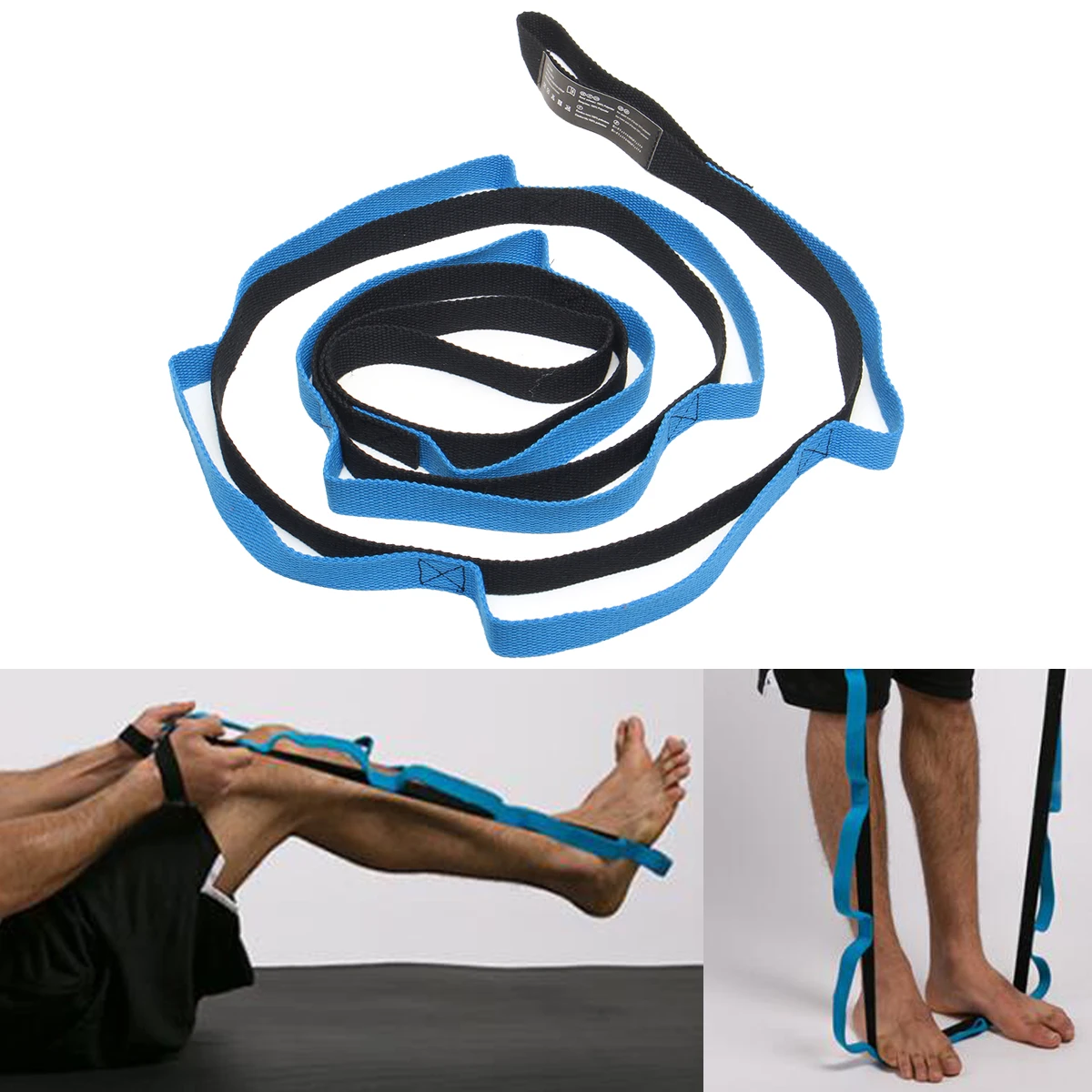 ★ 10 Петель Yoga Stretch Strap Спортивные Руки Ноги Спины Плечи Фитнес Складной Пояс Йоги Тренажерный ★