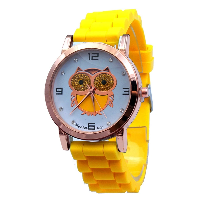 Часы женские часы новый сова диких тенденция желе конфеты цвет дамы watch 106FHD|candy