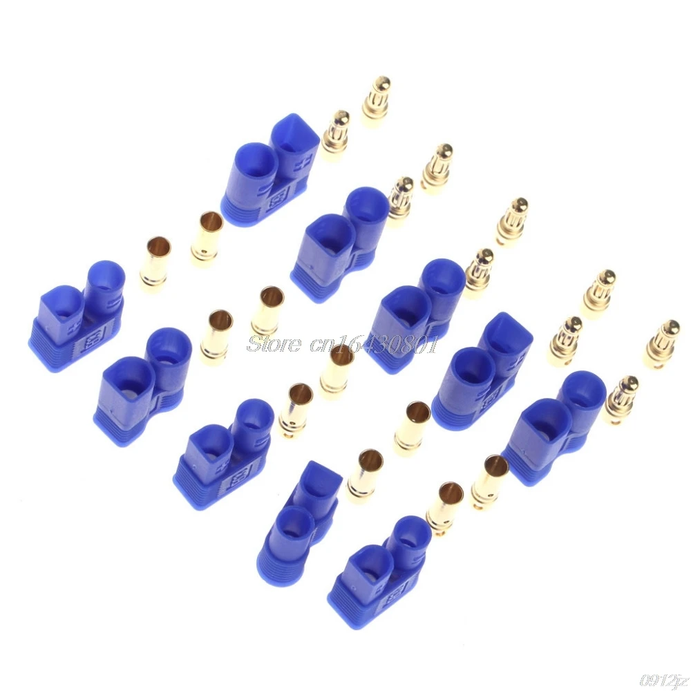 

5Pairs Male Female EC3 Style Connector w/10 Pairs 3.5mm Gold Bullet Banana Plug New Drop ship