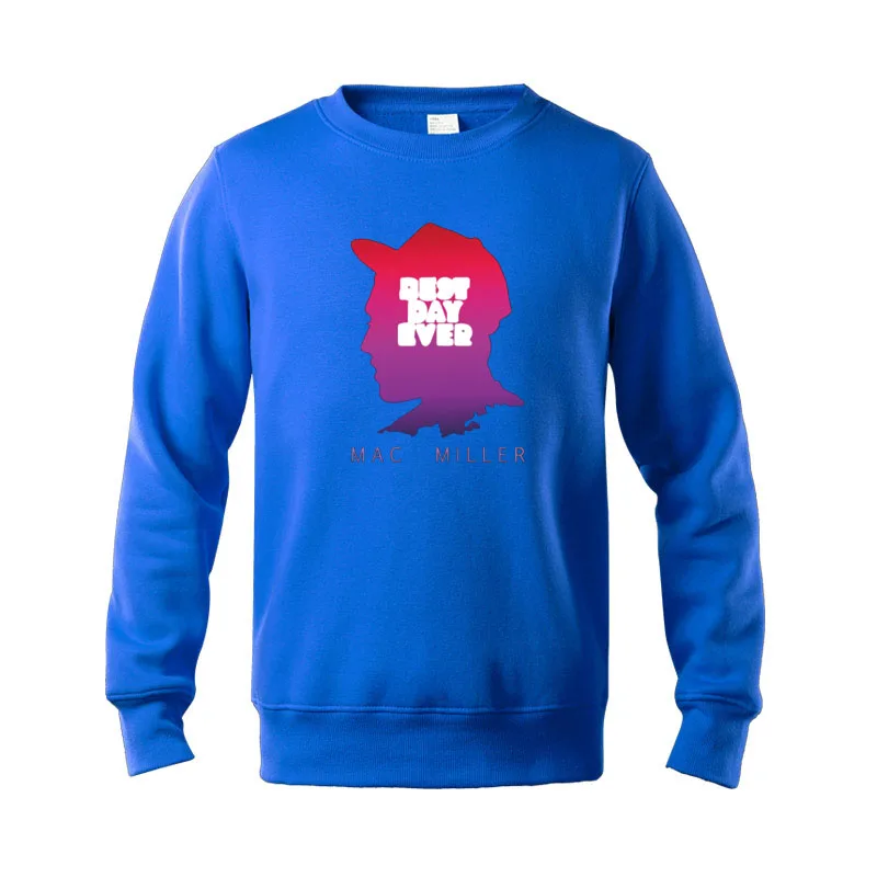 Мак Миллер Толстовка рэп мужская с графическим принтом толстовка хлопок повседневные топы уличная одежда Хип Хоп Толстовка рэппера - Цвет: blue 1