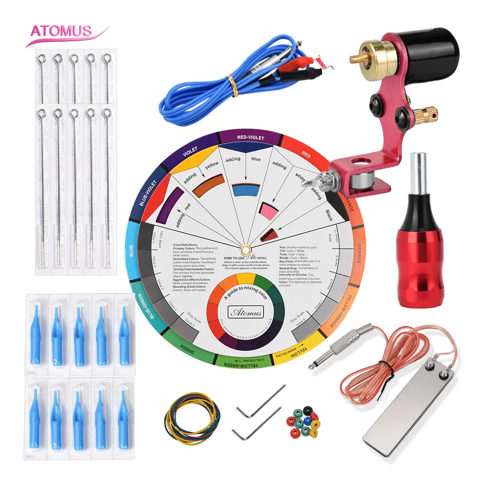 

Needing Complete Tattoo Kit 2 Tattoo Machines Gun Set Power Supply Grips Body Art Tools Set Tattoo Permanent Makeup Tattoo set