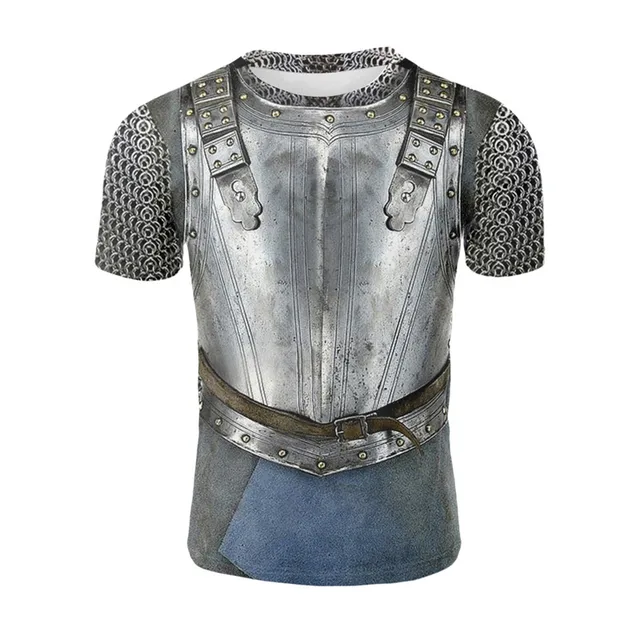 YELITE Body armor Warrior armor 3D T Shirt Men Tshirt Print T Shirt