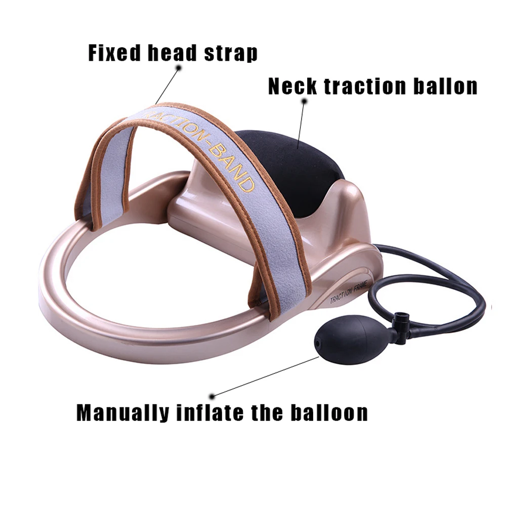  Manual Portable Pneumatic Neck Traction Pillow Cervical Vertebra Tractor Inflatable Traction Tools 