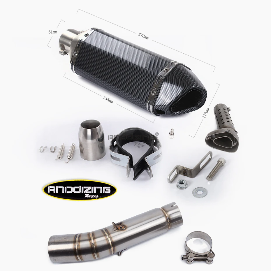 Motocicleta silenciador de Escape de enlace medio tubo de Escape antideslizante para HONDA CBR400 CB500R 2013-2015 CB400X CB500X 13-16