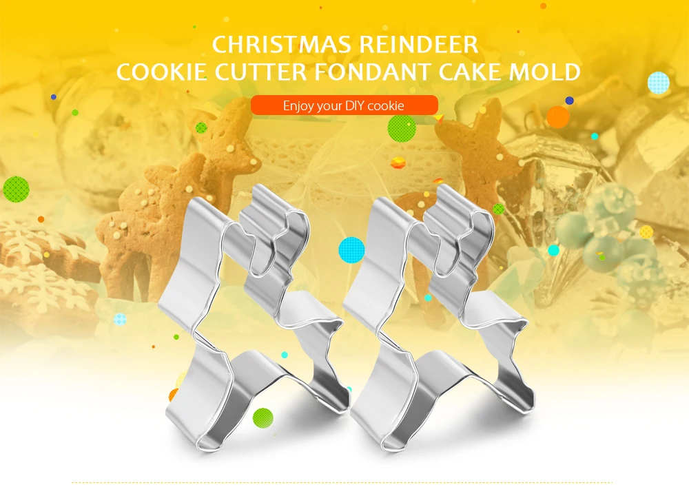 Рождественские олени Cookie Cutter печенье Форма для выпечки украшения Нержавеющая сталь Cookie формы для дома и торт магазин