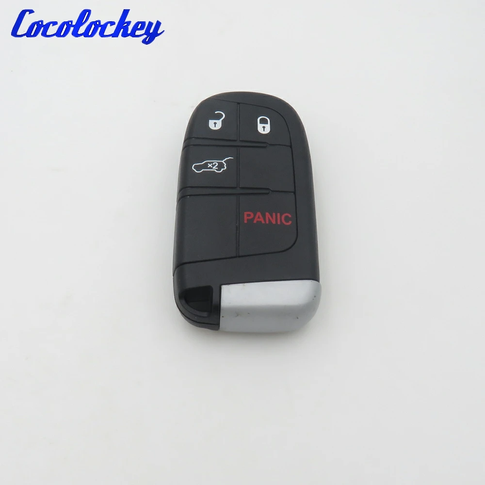 

Cocolockey 4 Button Remote Key Shell Case Housing Replacement for Chrysler 200 300 for Jeep for Dodge No Logo
