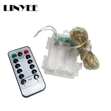 10 шт. светодиодные гирлянды 5 м 50Led серебряная проволока на батарейках сказочная Гирлянда Свет 13 ключ пульт дистанционного управления вечерние свадебные украшения