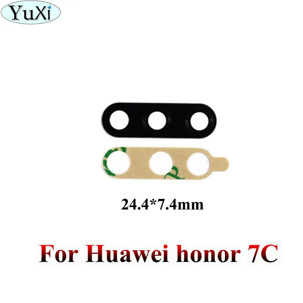 Юйси для huawei Honor 7C 7i 7A 6x 6A 5C 5x 4A 4x 3C 6 V8 V9 8x10 6 Plus играть стеклянный объектив задней камеры с помощью клейкой Стикеры - Цвет: Honor 7C
