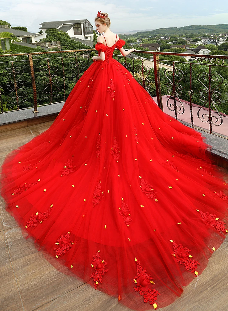 Великолепный Королевский Красный турецкие свадебные платья Благородный плюс Размеры свадебные платья невесты свадебная одежда Abito да sposa халат де mariée