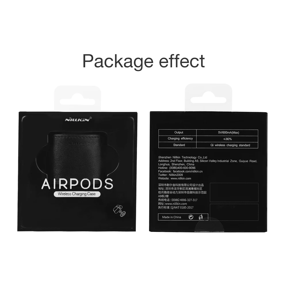 Nillkin для AirPods 1 чехол-сумка Qi Беспроводное зарядное устройство Защитная крышка для зарядки