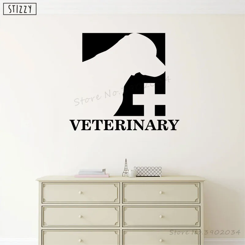 STIZZY Wall Decal Veterinary Clinic Vinyl Wall Sticker Signboard Logo