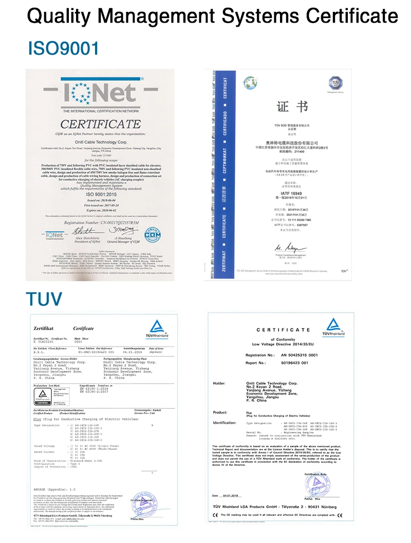 16A однофазный кабель EV Тип 2 до Тип 2 IEC62196 EV зарядное гнездо с 5 метров весны кабеля TUV/UL 3.6KW EV зарядное устройство Mennekes