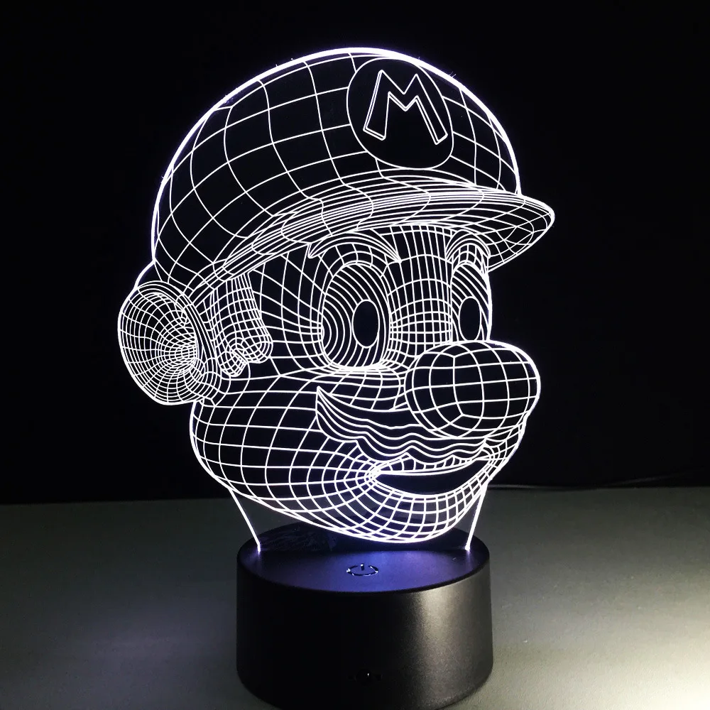 Buy Novelty Lighting Super Mario Bro Table Desk Lamp Touch Sensor 3D LED Bulb