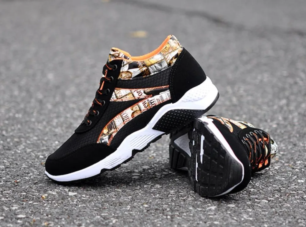 

New to the spring and autumn season men's sneaker front lacing invisible inner heighten men's shoes fashion British style joker