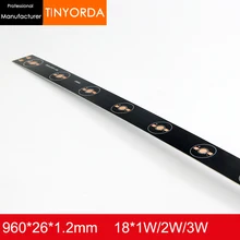 10 шт./Партия DIY Легкая длинная алюминиевая печатная плата 18 Вт алюминиевый PCB печатная плата 18*1 Вт 2 Вт 3 Вт светодиодный в серии