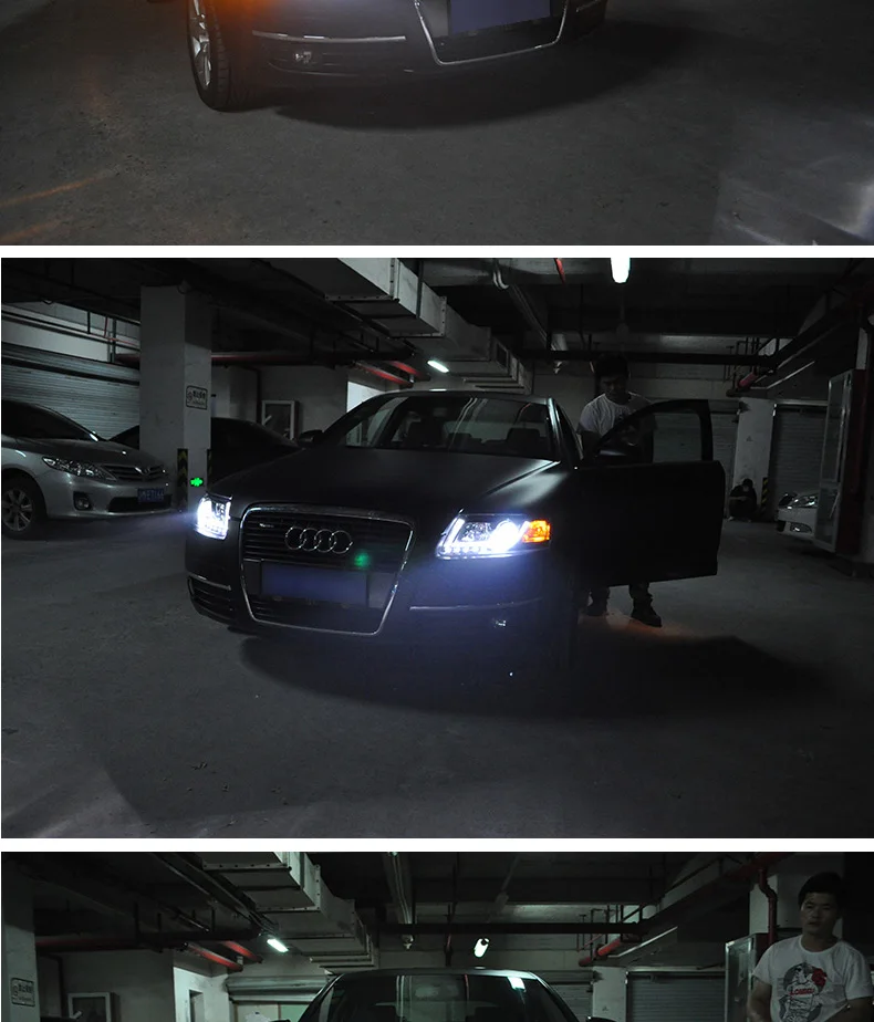 AKD автомобильный Стайлинг головной светильник для Audi A6 светодиодный головной светильник 2005-2012 A6 C6 светодиодные фары DRL светильник для дома проектор Объектив биксеноновый луч