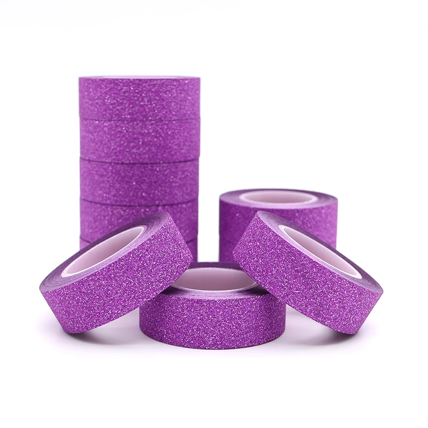 10 м* 15 мм креативная фиолетовая васи лента блестящая вспышка наклейки DIY Украшение альбома клейкая лента для ручного счета маскирующая лента 1 шт