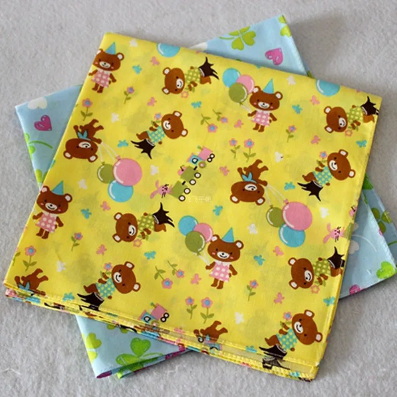  Children's printed handkerchief Cotton pocket towel 5Pcs/Lot 45CM