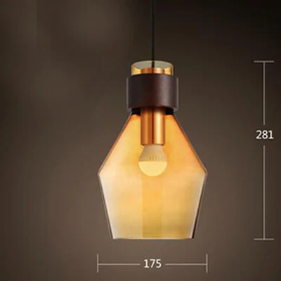 Moderne nordic bunte glas pendelleuchte, grau/blau/bernstein glas