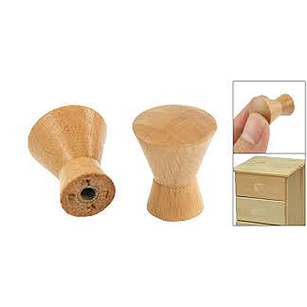 

MOCC 4 pcs 1.8cm Diameter Wood CabInet Drawer Pull Knobs Handle
