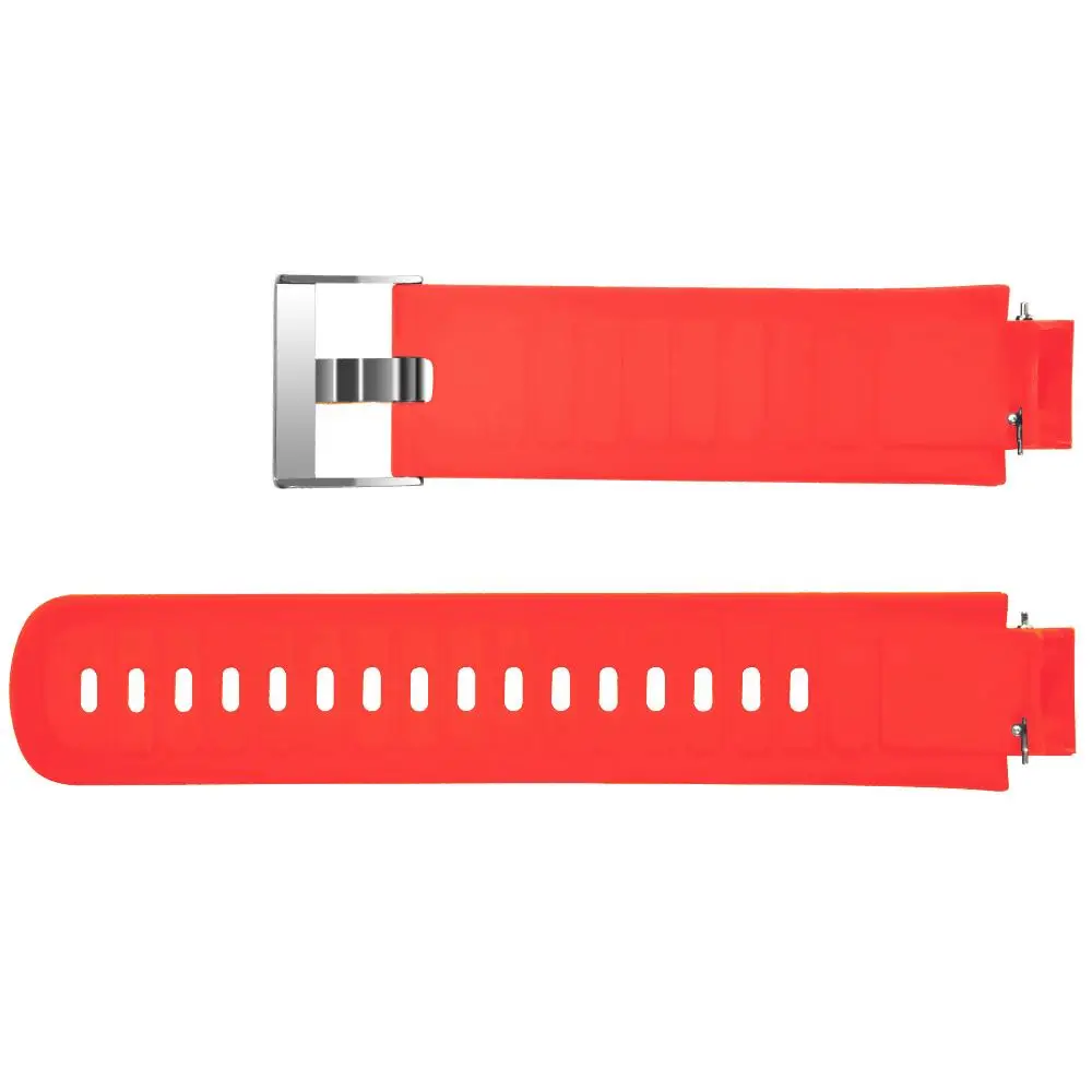 Металлический Миланский силиконовый ремешок 20 мм Универсальный сменный ремешок для Huami Amazfit Verge 3 ремешок для Amazfit Verge Lite Смарт-часы - Цвет: Red Silicon