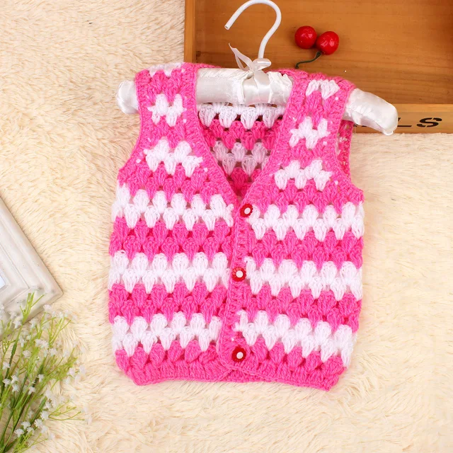 Winter Baby Jas Warm Vest Newborn Knited Crochet Waistcoat