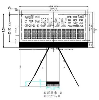 NoEnName_Null 11PIN/12PIN SPI COG 1602 ЖК-экран ST7032 Привод IC параллельный интерфейс